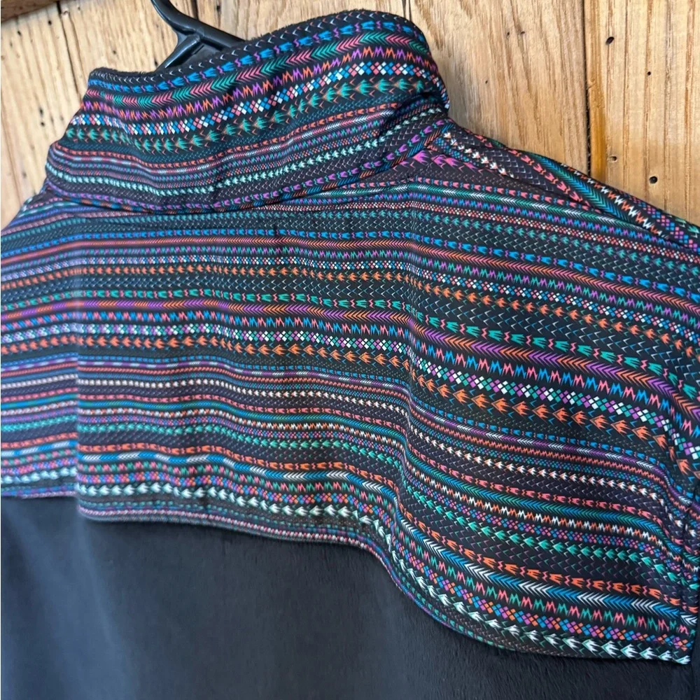 Fila Sport Black Fleece Jacket w/ Aztec Shoulder Panel – L - Picture 10 of 10